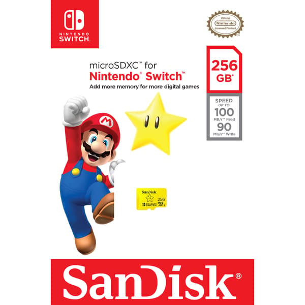 MicroSDXC Nintendo Switch 256GB UHS-I,100/90