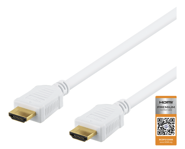High-Speed Premium HDMI cable, 3m, Ethernet, 4K UHD, white