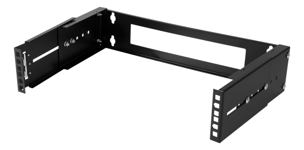 19" wall mount adjustable depth, 2U, 15kg load, steel, kit
