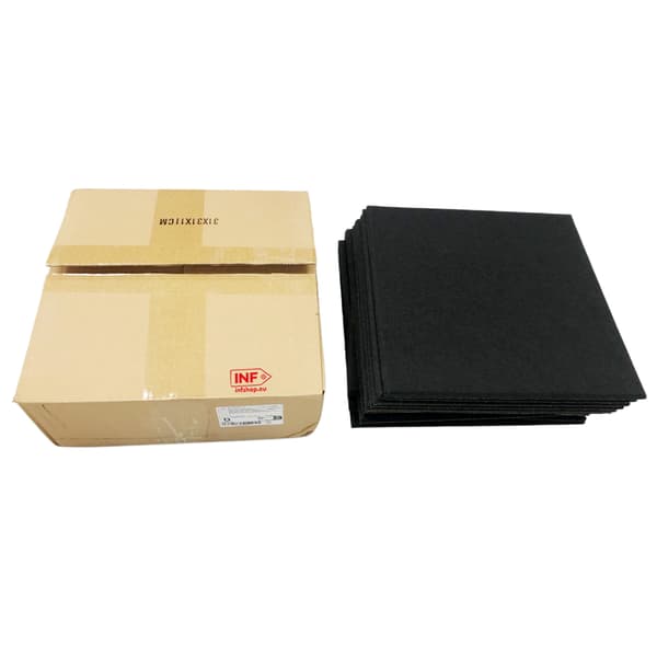 Filt Väggplattor Akustiska Paneler - 12 Pack Ljudisolerade Väggpaneler med Lim Black