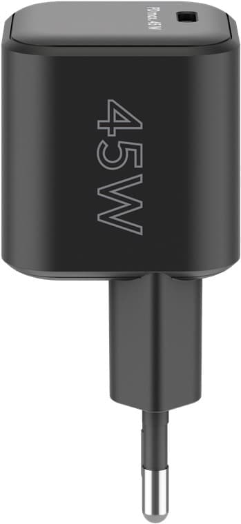 USB-C™ PD GaN hurtigoplader Nano (45 W) sort