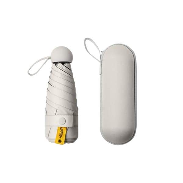 Mini sammenleggbar paraply - kapseldesign White