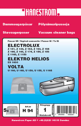 Dammsugarpåsar VOLTA U 160, U 165
