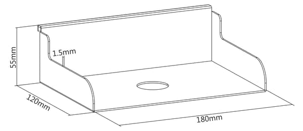 OFFICE Shelf for slatwall panel (DELO-0151)