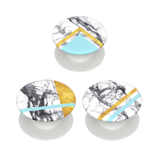 White Marble Glam  Avtagbara MINI Grip 3pack