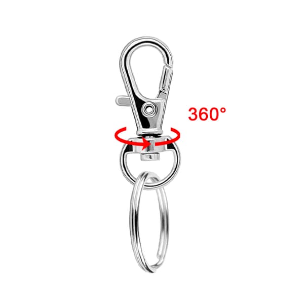 40-pack nyckelringar och ringar med karbinhake Silver