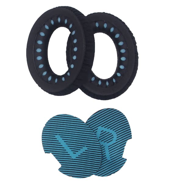 Utskiftbare øreputer til Bose QC35, QC25, QC15 hodetelefoner Black+Blue