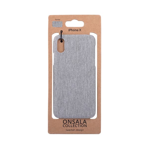 Mobilcover Tekstil Grå - iPhone X / XS