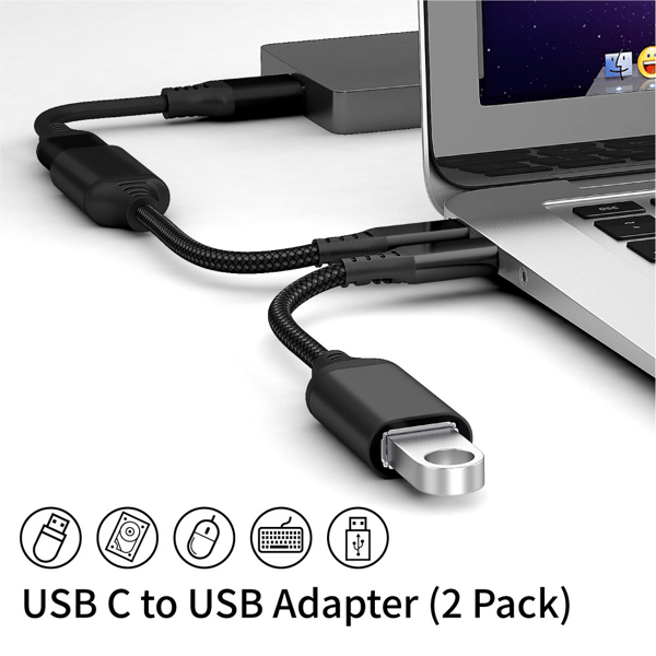USB-C til USB 3.0 adapterkabel 5 Gbps Black