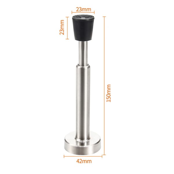 Hydraulisk dørstop Borefri/boremuligheder Silver 15 cm