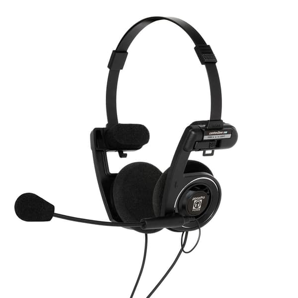 Hodetelefon PortaPro Communication Headset On-Ear Mic Sort