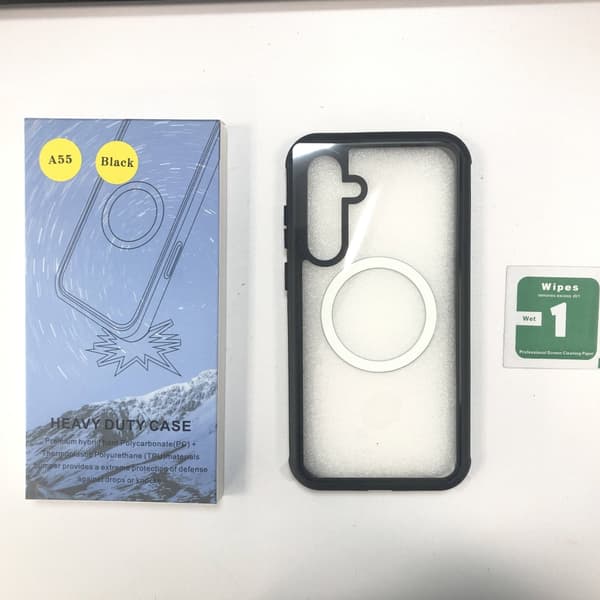 Samsung A55 magnetisk mobildeksel Black+Grey