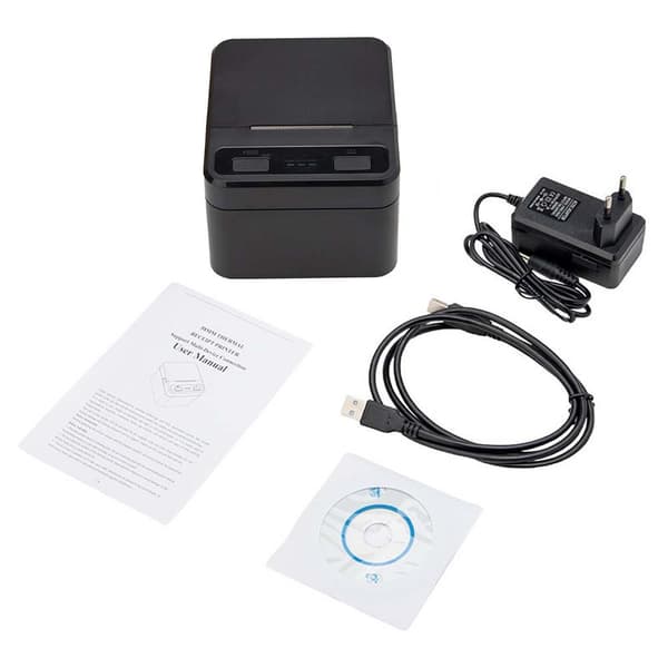 58mm USB+Bluetooth Termisk Kvitteringsprinter - Hurtig, Bærbar POS-printer til Android, iOS & Windows Black