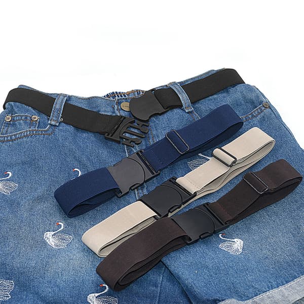 Justerbart elastisk bælte til jeans Black