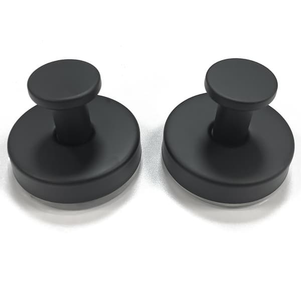 Krokar med Sugkopp, 2 pack Black
