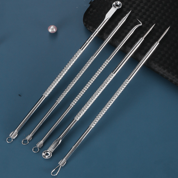 Acne nåle / hudormefjerner 4 instrumenter i rustfrit stål