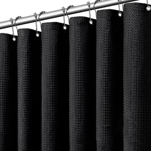 Vattentätt Duschdraperi för Badrum Black L