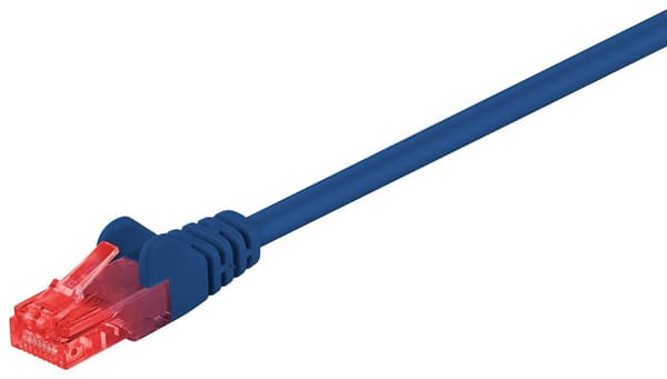 CAT 6 patchkabel, U/UTP, blå