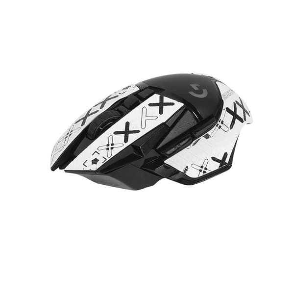 Forbedrede Grip Mouse Stickers til Logitech G502 - Hvidt Print