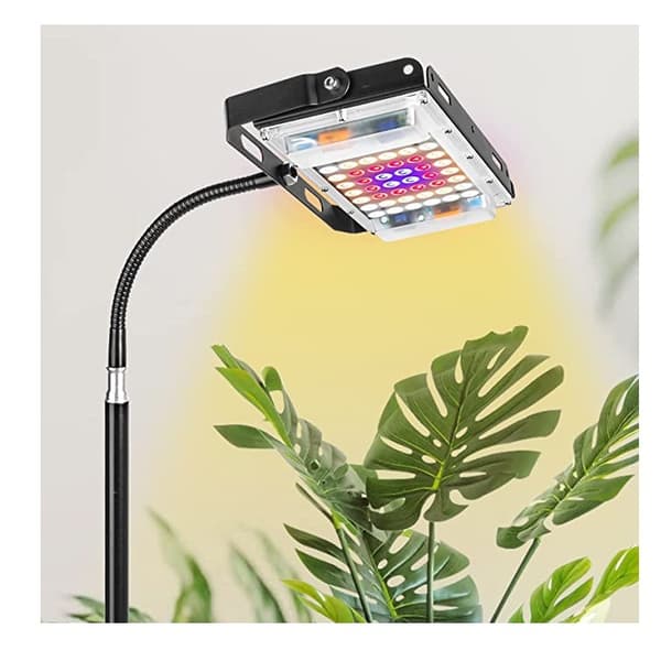 1,6m Stand Plant Light med Timer og Lysdæmper Black