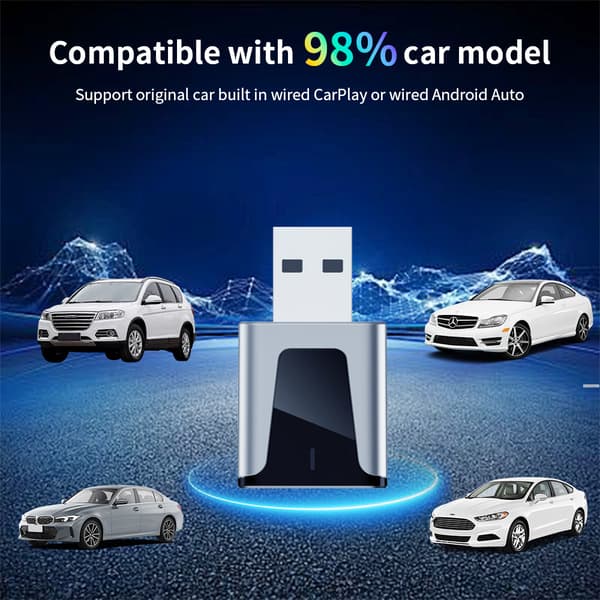 Langaton CarPlay & Android Auto -sovitin autoihin