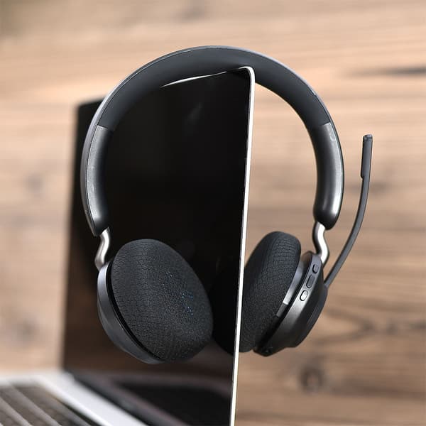 Erstatningsøreputer for Jabra Elite 45h & Evolve2 65 UC - 2-pakning, Memory Foam