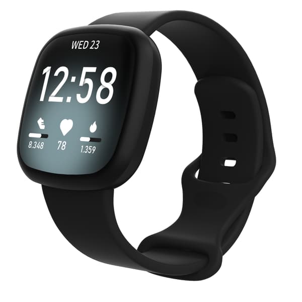 Klockarmband för Fitbit Versa4/Fitbit Versa3/Fitbit Sense/Fitbit Sense2 Black M