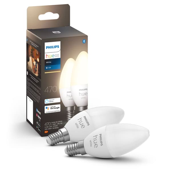 Hue White E14 Crown 2-pak