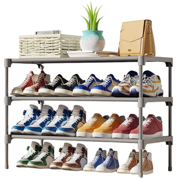 Stilfuld metalskoskab Grey