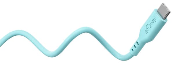 USB-C™-silikonekabel, 1,5 m, turkis