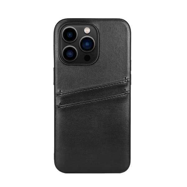Back cover PU 2 card iPhone 14 Pro 6,1" Black