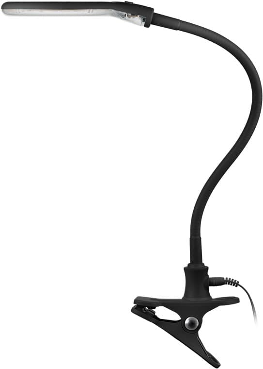 LED-luplampe med klemme, 6 W, sort