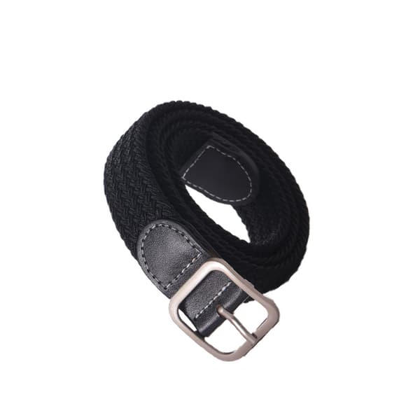 Osynligt stretchbälte för jeans och byxor - 2,5 cm spännefritt elastiskt midjebälte Black