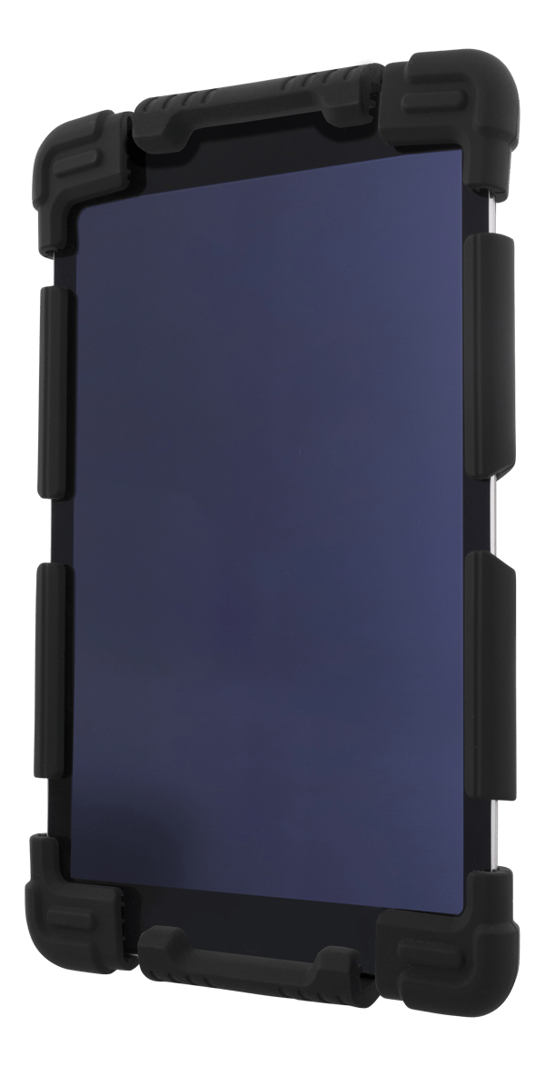 Case in silicone for 7-8" tablets, stand, black