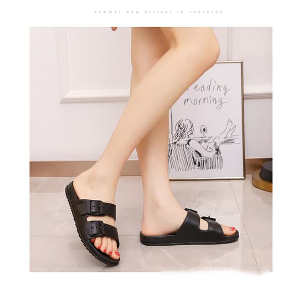 Komfortable hvide EVA-slippers Black 41-42