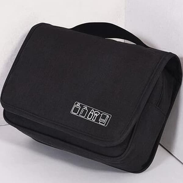 Vägghängd necessär med hängkrok polyester Black