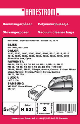 Dammsugarpåsar ROWENTA ZR 76