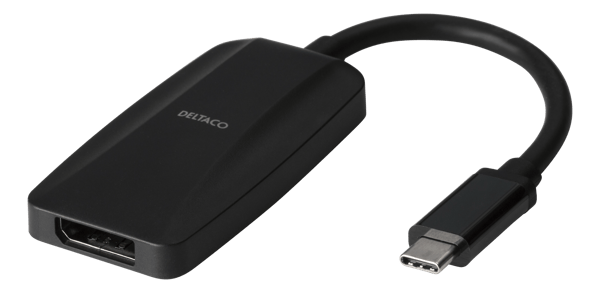 USB-C - DP adapter, USB-C ma, DP fe, 7680x4320 30Hz, black