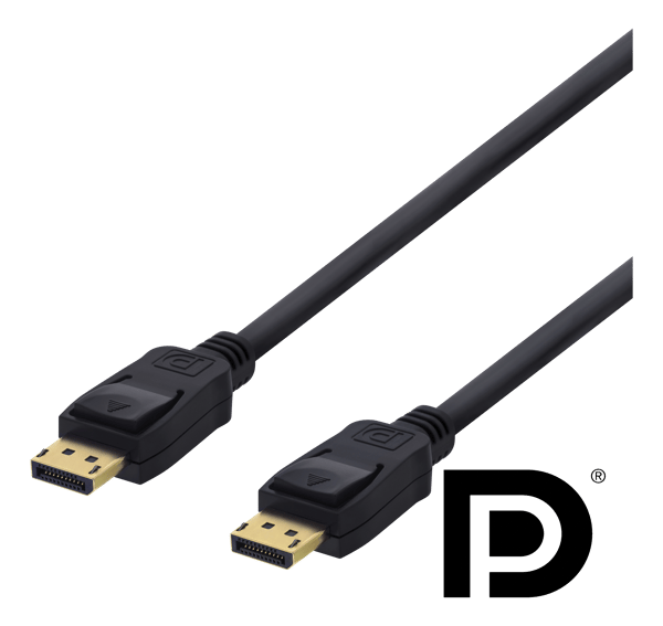 DisplayPort cable, 1m, 4K UHD, DP 1.2, black