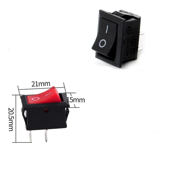 PÅ/AV-Strömbrytare, 10-pack Black