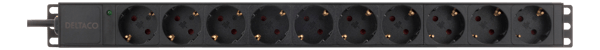 Powerstrip 10xCEE 7/3 socket 1xCEE 7/7 connection 3m cable