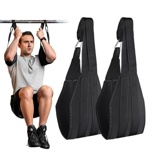 Pull-Up Armband - 2-pack: Hängande magband för coreträning, kompatibelt med standard pull-up stänger