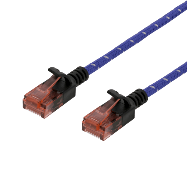 Tough Slim CAT.6A U/UTP Patch Cable 28AWG 3.8mm 0.5m blue