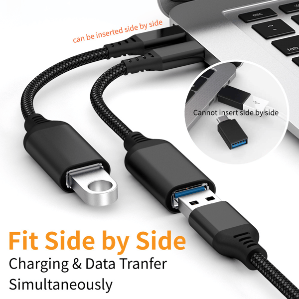 USB-C till USB 3.0 Adapterkabel 5Gbps Black