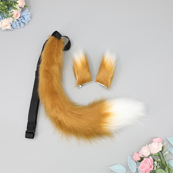 Fox Tail -pehmo, pehmoinen Fox Tail -cosplay-tarvike Camel