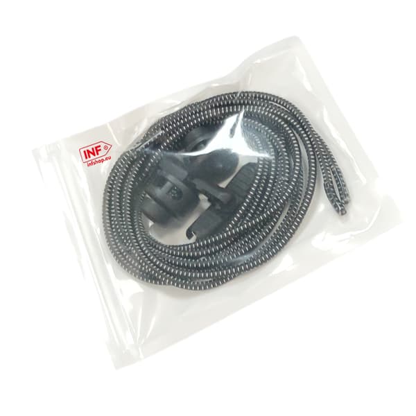 Bindningsfri elastiske snørebånd 110 cm 1 par Black