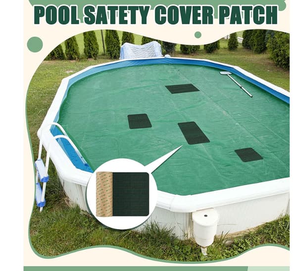 Pool Cover Patch, Heavy Duty Reparation Patch til Overjordisk og Inground Pool S