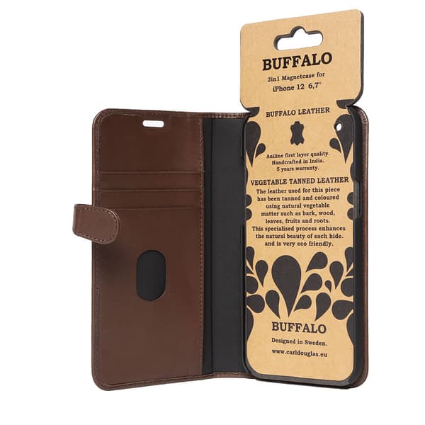 Wallet Læder iPhone 12  Pro Max Brun