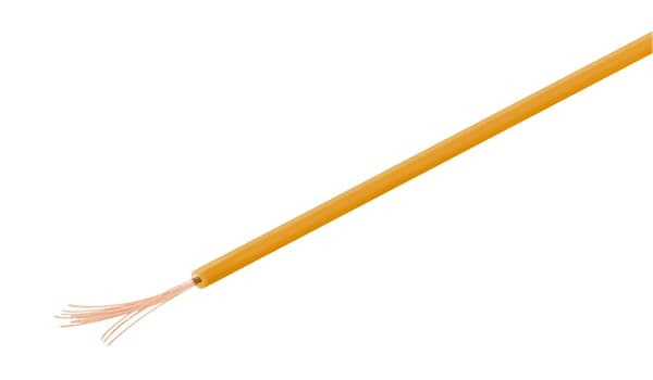 Kobber-litzetråd isoleret, 10 m, orange
