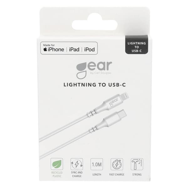 Ladekabel USB-C til Lightning 1m Hvid MFI C94